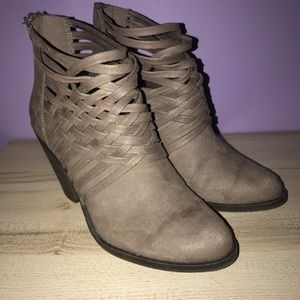 Tan ankle booties
